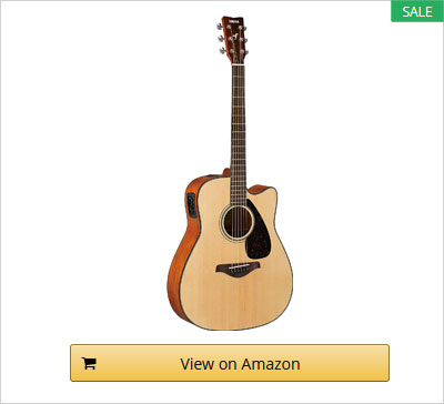Yamaha FGX800C Solid Top Cutaway Acoustic-Electric Guitar