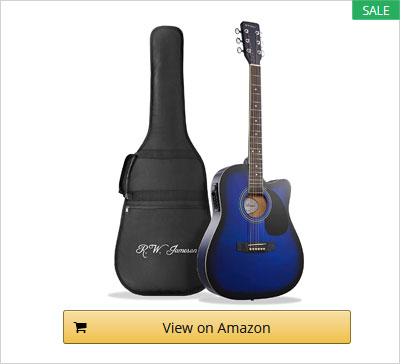 Jameson Guitars Full Size Thinline 979 BLUE CSE Acoustic Electric Guitar